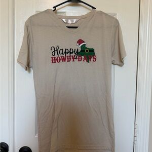 Festive Beige Holiday T-Shirt